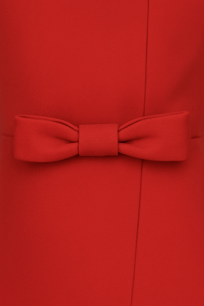 Double Bow Mini Dress – High‑Waist