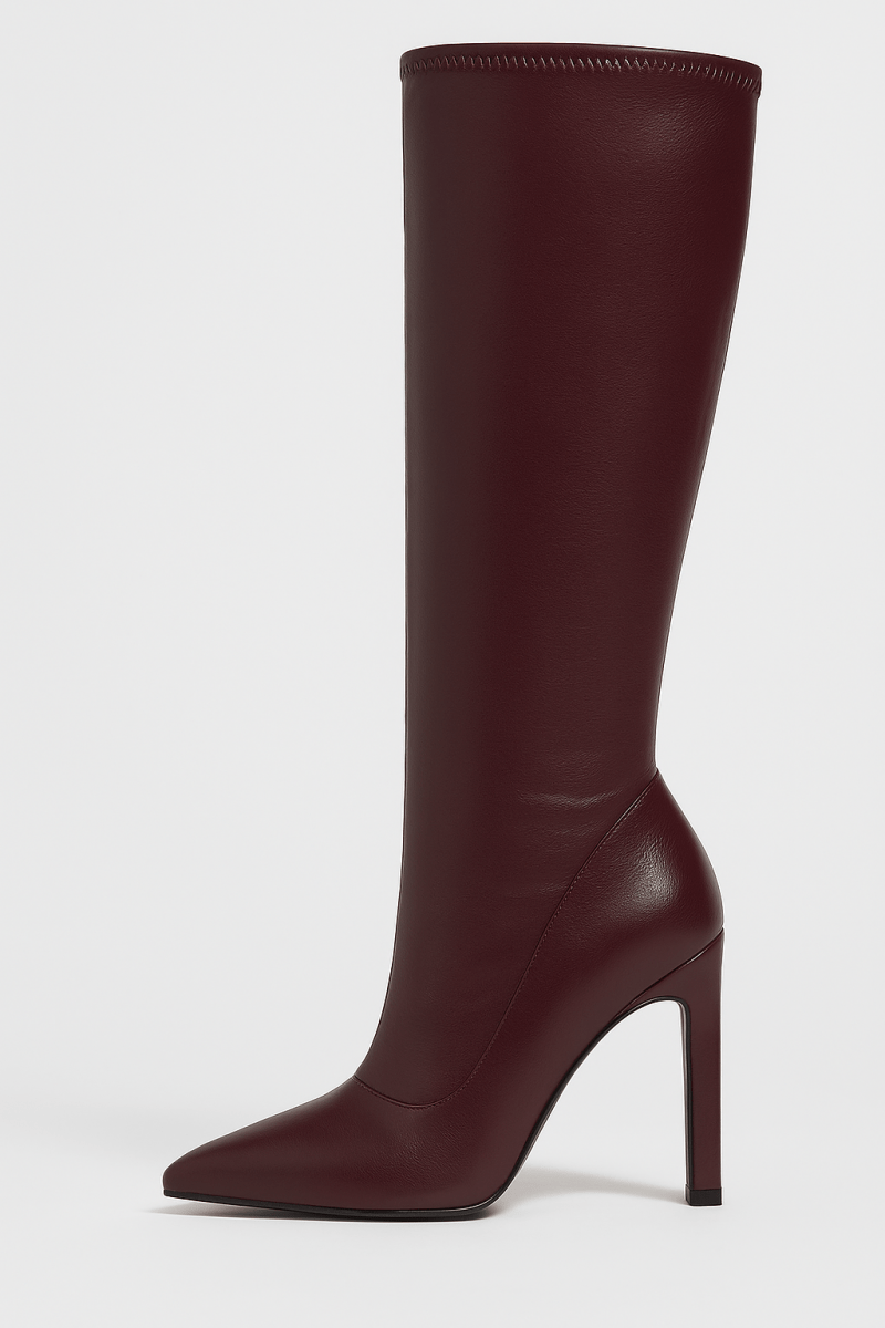 Stiletto Noir Knee-High Boots