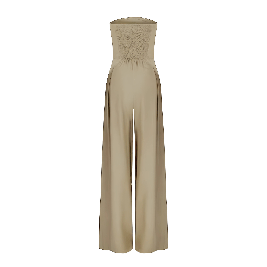Wide Leg Strapless Jumpsuit