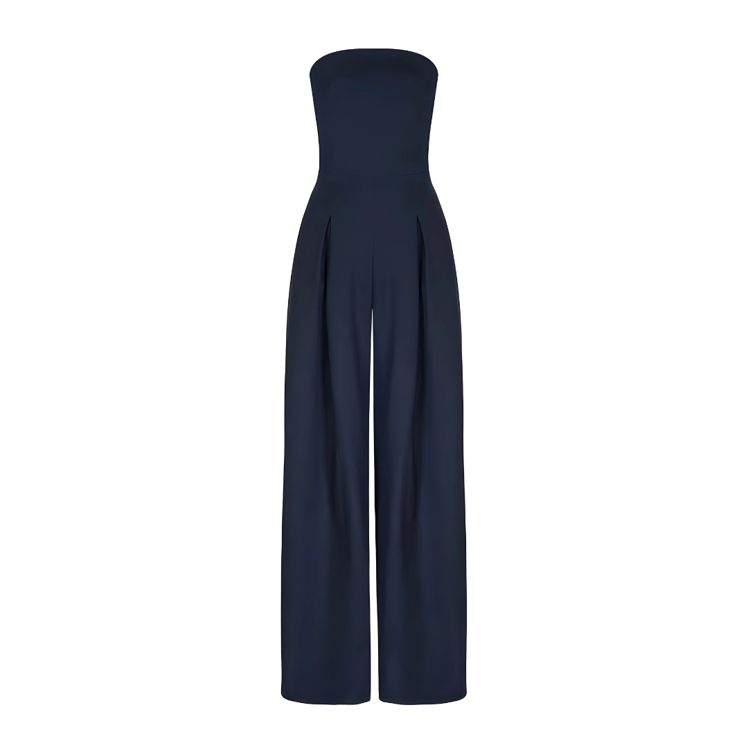Wide Leg Strapless Jumpsuit