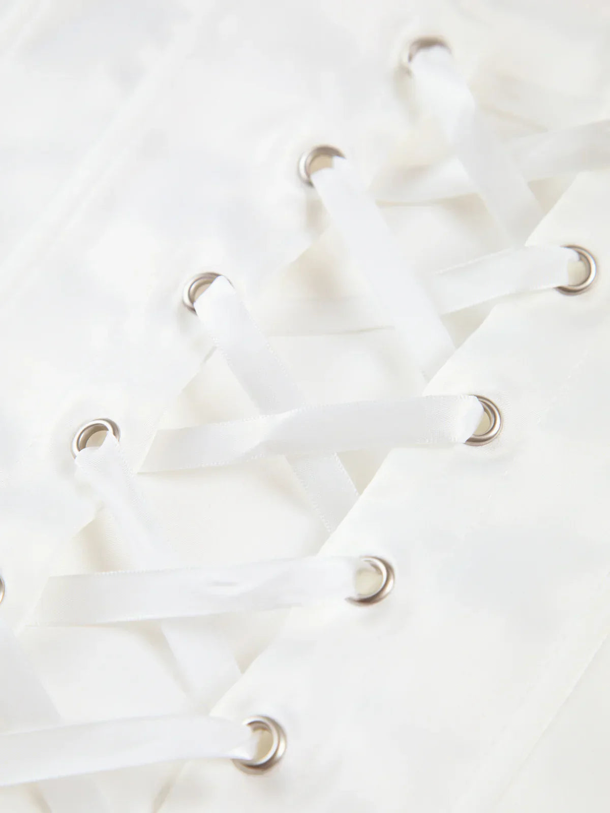 Ivory Glow Tie-Back Corset Top