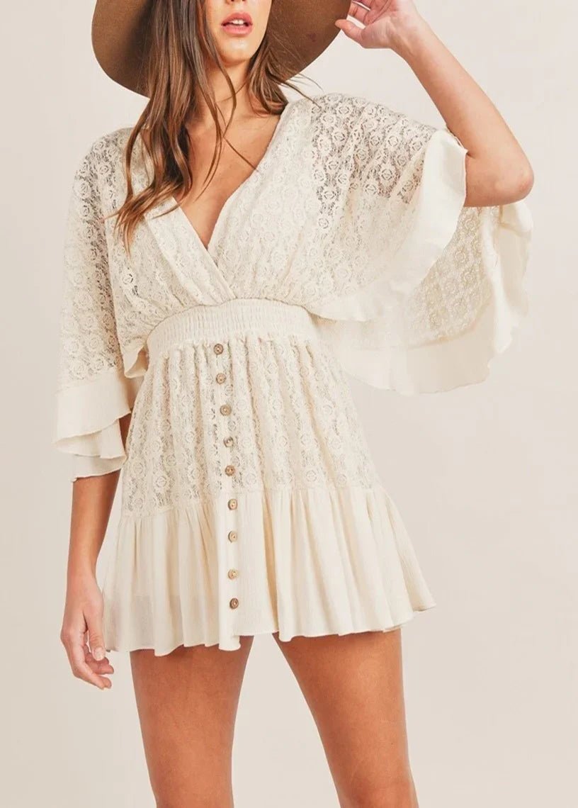 Calestra™ | Serene Lace Jumpsuit