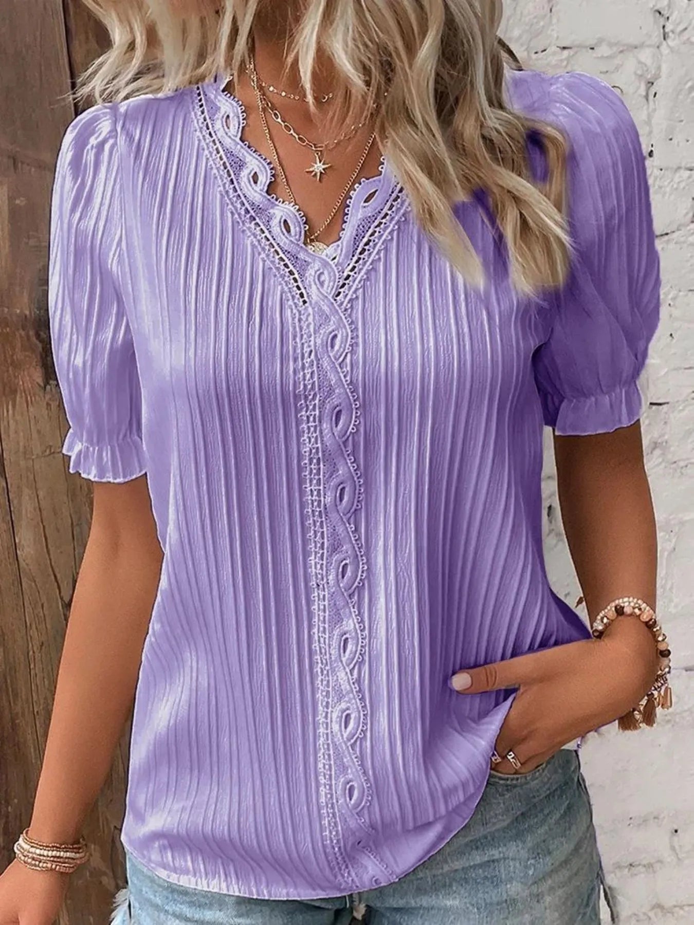 Calestra™ | Ivory Lace Whisper Blouse