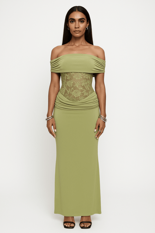 Off-Shoulder Maxi Dress