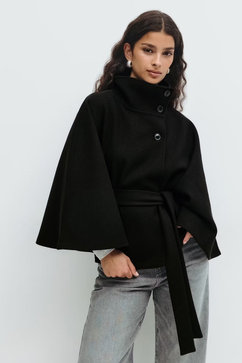 ✦ Élodie Belted Cape Coat