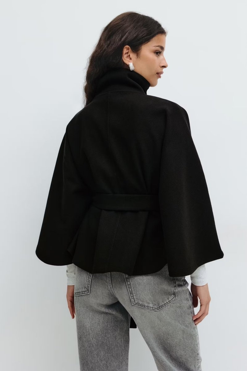 ✦ Élodie Belted Cape Coat