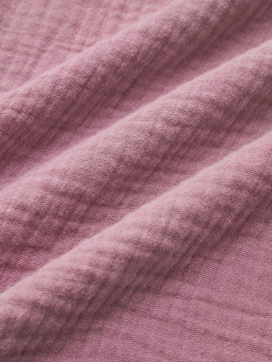 Tie-Front Long Sleeve Cropped Blouse