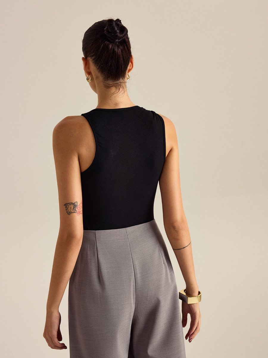 Metal Decor Sleeveless Top