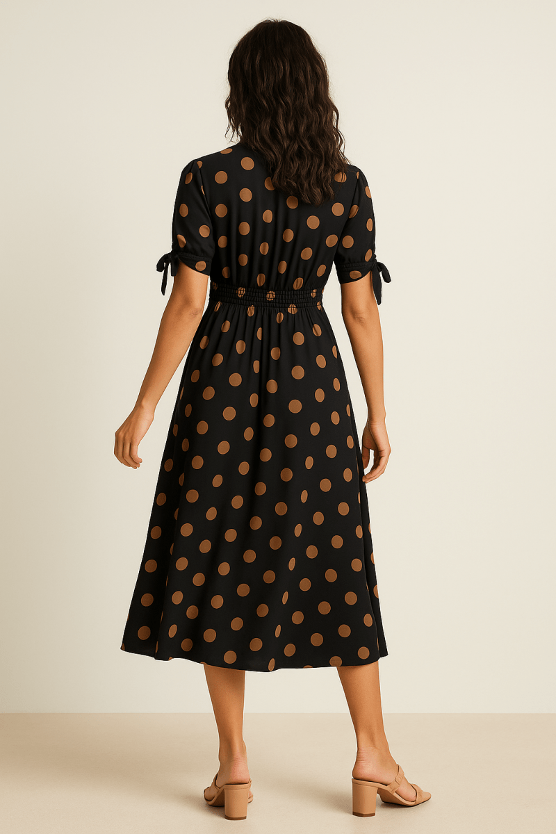 Polka Dot V-Neck Dress
