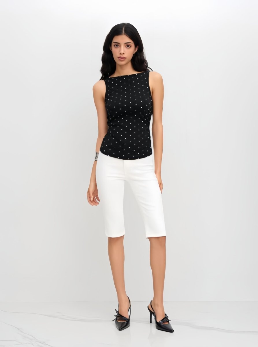 ✦ Liora Polka Tie-Back Top