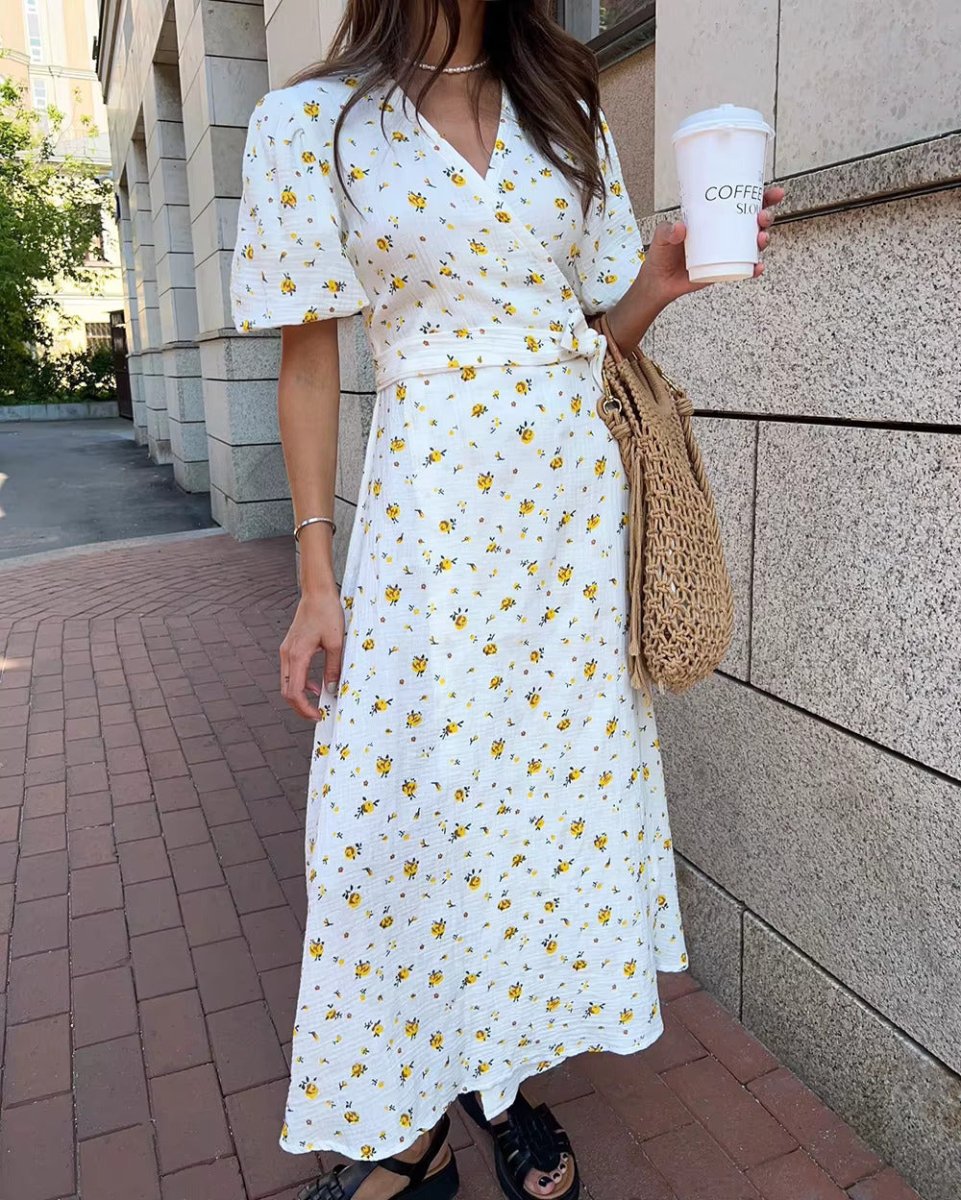 Floral Wrap Dress