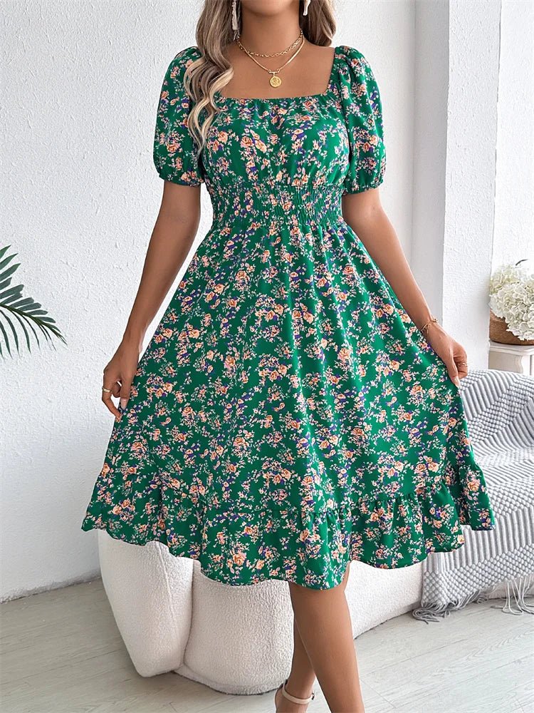 Smocked Midi Dress