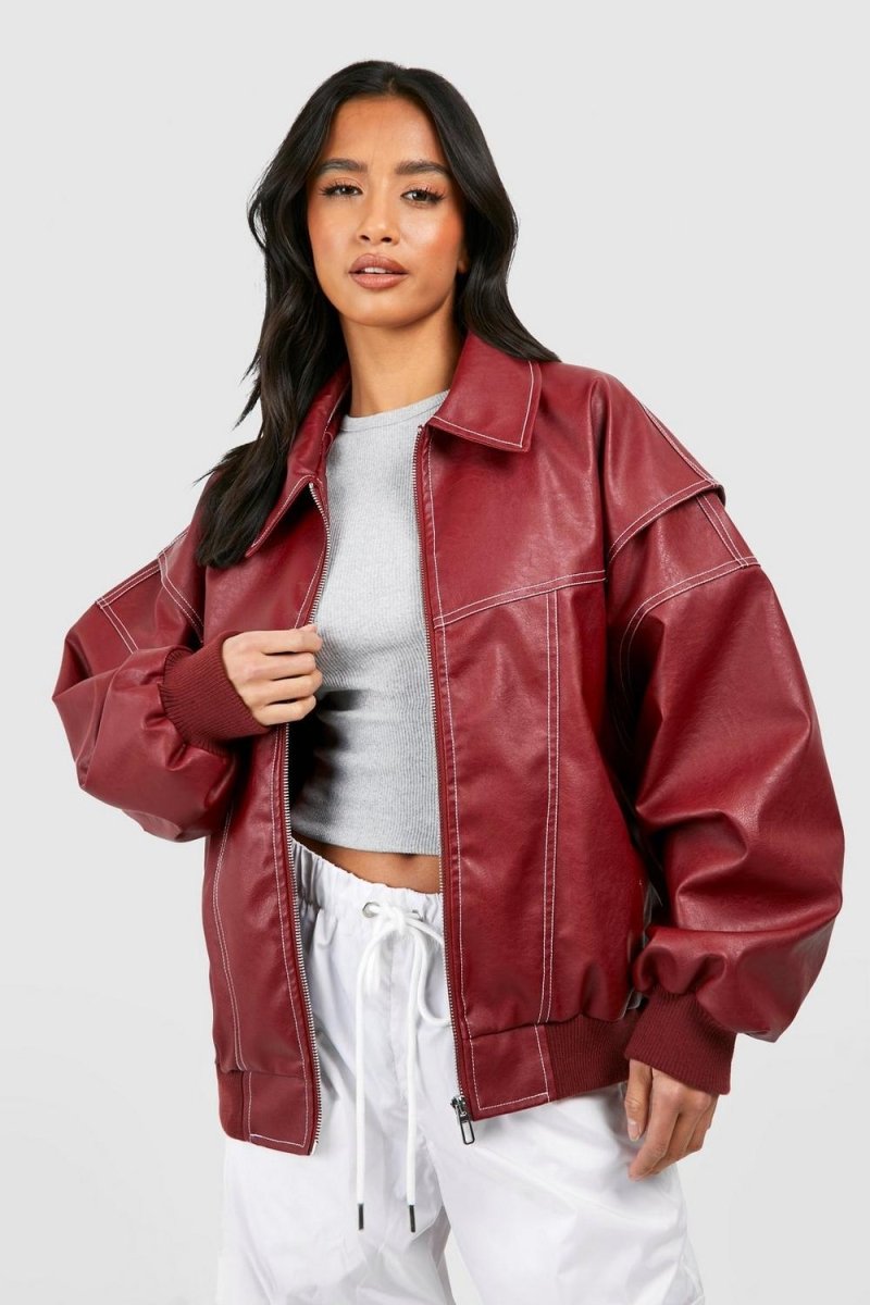 Julia™ Leather Bomber Jacket