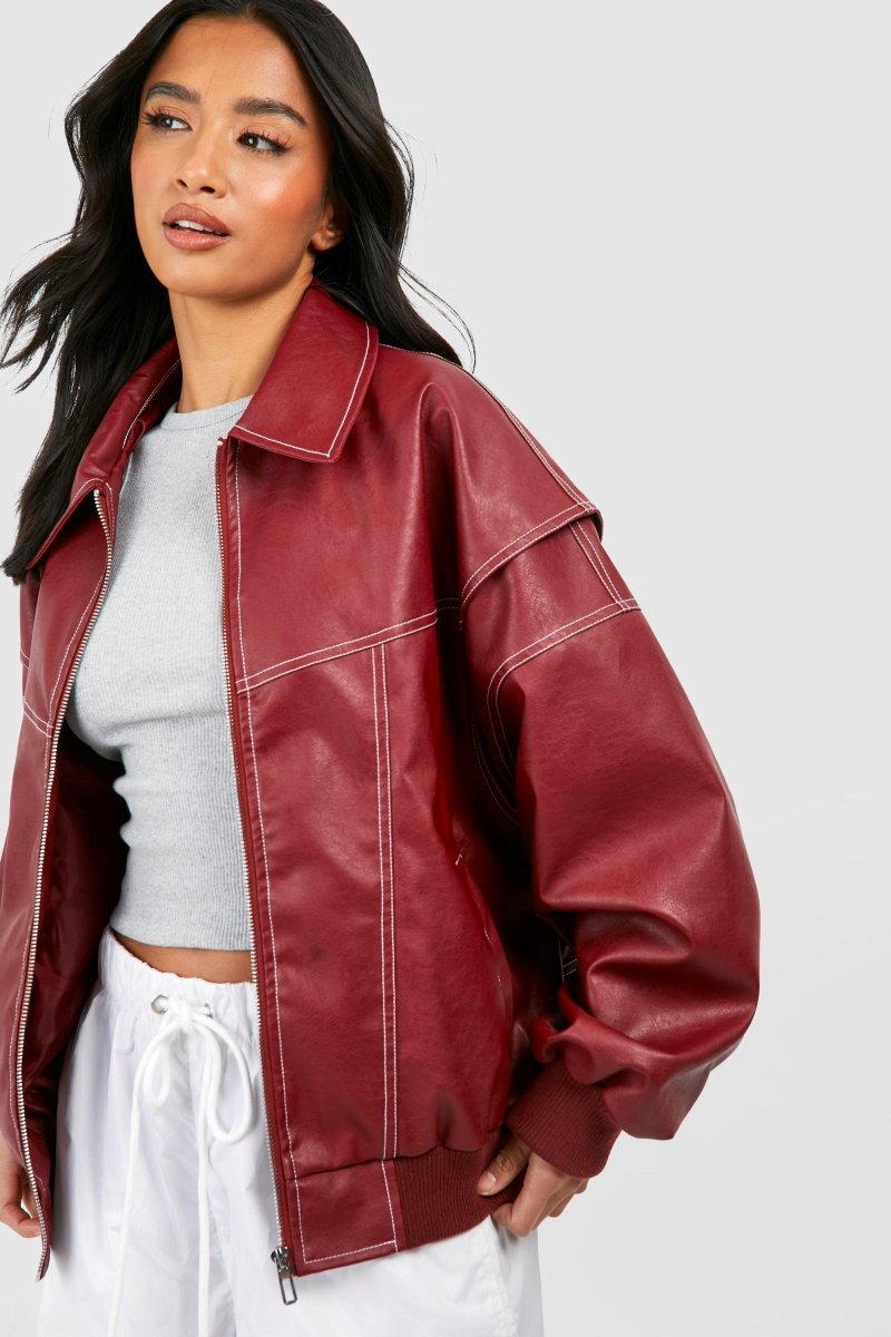 Julia™ Leather Bomber Jacket